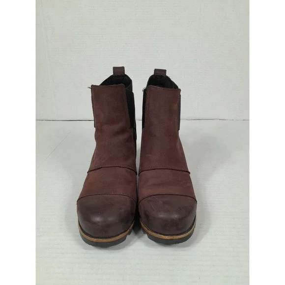 Sorel Brown Ankle Boots with Black Heel - Picture 3 of 13